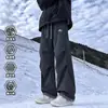 Pantalones largos casuales deportivos de tres pruebas, suaves, con diseño de bloques de color inspirado en la dopamina para exteriores, pierna curva, a la moda y modernos para otoño