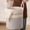 Cesta de Almacenamiento de Cuerda de Algodón Cesta de Almacenamiento de Cuerda de Algodón Almacenamiento para Sala de Estar Cesta de Almacenamiento para Dormitorio Cesta para Bebé Cesta para la Ropa Cesta para Almacenamiento de Juguetes