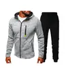 Nuevo Set Cárdigan con Capucha de Felpa con Suéter Jacquard Casual Deportivo para Hombre