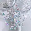 Champagne Transparente Marquise Zircón Super Brillante Joyería para Uñas Transparente Fondo Puntiagudo Forma de Gota de Agua con Alas de Mariposa Diamante para Uñas Joyería al por Mayor