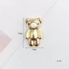Yi Lian Nuevo Aleación de Zinc Galvanizado Glably Bear Accesorios DIY Glably Conejo Carcasa de Teléfono Material de Belleza