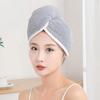 Nova Touca de Cabelo Seco de Camada Dupla Espessada para Mulheres, Turbante de Veludo Coral, Shampoo e Limpeza de Cabelo, Super Absorvente, Toalha de Secagem Rápida, Touca de Banho