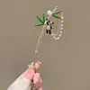 Nueva Horquilla de Bambú Colgante Estilo Chino Panda, Accesorio Versátil para el Cabello Estilo Antiguo Hanfu con un Diseño Animal de Nicho