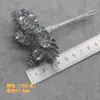 DIY Corona de Novia Mori Flor de Muñeca para Dama de Honor Abanico Xiuhe Material de Decoración de Piña Dorada y Plateada Simulada