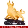 Ornamento de Vaca Dourada Arco-Íris da Fortuna, Artesanato Criativo de Resina, Presentes, Adornos para Mesa de Escritório/Casa, Atrai Riqueza, Atacado