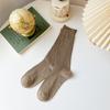 Calcetines de media pantorrilla de hilo de puntos para mujer, calcetines de pelo estilo japonés Little Red Book, calcetines casuales de algodón de doble aguja Four Seasons, calcetines Zhuji