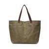 Bolso Tote de Lona Encerada Retro a la Moda, Bolso Tote Casual para Ropa de Trabajo, Bolso de Hombro, Bolso de Compras Impermeable de Gran Capacidad