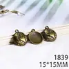 Acessórios para Joias DIY 15mm Liga Meio Globo Mapa Retrô Acessórios para Colares Artesanais Materiais para Pulseiras Lote
