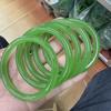 Pulseira de jade afegão verde antigo com fonte viva, água ensolarada natural, retrô, tira redonda, pulseira de jade