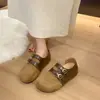 Zapatos de mujer estilo Birkenstock retro, todo incluido, de doble tira, colección otoño 2026, versátiles, de suela blanda, cómodos y fáciles para los pies, planos casuales