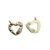 Cobre Chapado en Oro Color Conservante Circonita Corazón Irregular Barroco Colgante DIY Pulsera Hecha a Mano Collar Accesorio de Joyería Materiales