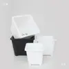 Maceta Gruesa de Plástico para Suculentas Maceta de Resina para Grupo de Sedum Cactus Maceta Combinada Maceta Cuadrada Pequeña Negra y Blanca Envío Gratis