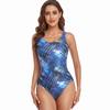 2022 Novo Comércio Exterior Europa e América Amazon AliExpress Maiô de Uma Peça Sexy Conservador Tamanho Grande Mulher Gorda Sem Encosto Stripe