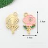 Fabricante de Accesorios de Joyería de Estilo Floral, Venta al por Mayor de Joyería DIY Hecha a Mano de Aleación, Accesorios de Joyería DIY con Goteo de Aceite Transfronterizo