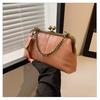Texped Bolsa Pequeña de Boca para Mujer 2025 Nueva Moda Cadena de Mano Texped Bolsa Cuadrada Pequeña Bolso Cruzado