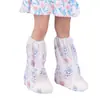 Cobre Sapatos de Chuva Descartáveis Estampados para Crianças, para Usar por Cima, Espessados, Resistentes ao Desgaste, Impermeáveis, Antiderrapantes, Capa de Chuva para Exterior, à Prova de Umidade, Sapatos de Chuva Portáteis