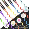 Marcadores acrílicos de doble punta y doble color, colores apilables, marcadores de colores transfronterizos, secado rápido, no traspasan, papelería europea y americana para el regreso a clases