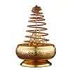 Soporte para espiral de incienso de sándalo, porta incienso para templo de uso doméstico, soporte para espiral de incienso de sándalo, porta incienso de áloe, bandeja para incienso repelente de mosquitos