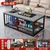 Mesa de centro simple mesa de té para apartamento pequeño mesa de té pequeña mesa de té pequeña sala de estar mesa integrada para preparar té totalmente automática mesa de té Kung Fu para el hogar