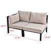 Sofá Silla de Hierro para Exteriores Simple Moderno Doble Asiento para Jardín Patio Impermeable Protección Solar Asiento de Sofá Metálico Venta al por Mayor