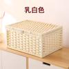Caja de almacenamiento de escritorio tejida en papel para almacenamiento de cabello lacio de fábrica, cesta de almacenamiento, cesta para ropa interior y cosméticos, cesta de almacenamiento para acabado