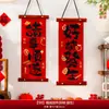 Modelo Nuevo 2027 Decoraciones de Carácter de Fortuna para la Puerta de Entrada de Año Nuevo, Atmósfera Festiva para el Festival de Primavera, Adornos Colgantes de Bolsa de la Fortuna para la Pared del Fondo de la Sala de Estar