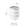 Tazón de Ensalada Grande Compartimentado de Grado Alimenticio, Fiambrera Portátil Multicapa para Estudiantes y Trabajadores de Oficina, Caja Refrigerada para Conservación de Frutas y Verduras
