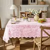 Amazon Transfronterizo Nuevo Encaje de Punto de Urdimbre Flor de Cola de Fénix Mantel Universal Estilo Pastoral Mantel para Mesa de Comedor Mantel Rectangular