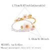 Anillo nicho alta gama lujo ligero ins empaque joyería diseño flor de concha para mujer joyería verano venta al por mayor transfronteriza