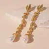 Brincos de Pérola Flor Tassel Europeus e Americanos Amor Transfronteiriço Leve Luxo Brincos de Alta Qualidade Design de Nicho Brincos Atacado