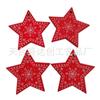 Estrella de cinco puntas pintada con fondo blanco de 50 mm Colgante de decoración navideña DIY de madera Paquete de 10