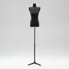 Loja de roupas versão coreana preto ombro plano manequim feminino meio comprimento janela ângulo reto ombro falso boneca corpo inteiro manequim exposição suporte