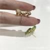 Colgante de mariposa de vidrio con recubrimiento de cobre que conserva el color 14K microincrustado de polilla accesorios para joyería DIY materiales hechos a mano