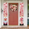 Bandera de Jardín Nueva para el Día de San Valentín Transfronteriza Decoración de Patio Bandera Colgante de Rosa Roja Impresión a Doble Cara Se Puede Diseñar Según la Imagen