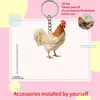 Tapón de Polvo para Teléfono Móvil de Pollo Plano Acrílico Nuevo Transfronterizo