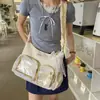 Bolsa Tote Feminina Nova Moda Estilo Japonês, Bolsa Pequena de Ombro Transversal Estilo Coreano, Bolsa de Mercadoria de Anime