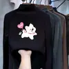 Blusa de segunda pele para meninas, novo estilo outono/inverno 2026, top infantil fofo de fleece de manga comprida da moda, camada interna de roupa infantil