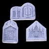Espelho Princesa Castelo Desenhos Animados Casa de Casamento Creative DIY Decoração Gesso Argila Suporte de Mão Molde Decoração