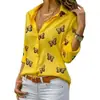 Estación independiente 2025 explosión camisa de verano para mujer nueva tendencia europea y americana camisa estampado de animales 3D