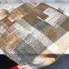 Pañuelo Cuadrado Pequeño de Imitación Seda Lana Algodón Lino, Nuevo Pañuelo de Seda Otoño e Invierno, Versátil para Viajes Diarios, Moda Retro, Chal Elegante de Alta Gama