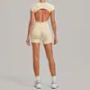 Atacado transfronteiriço de roupas de yoga, colado sem costas, plissado invisível, modelador, conjunto para Pilates e fitness para mulheres, peça única, dropshipping