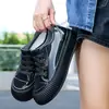 Botas de lluvia de suela gruesa para mujer, nuevas y modernas botas de lluvia de caña baja, antideslizantes, impermeables, zapatos de trabajo para cocina, zapatos de agua para adultos, estilo de caña corta