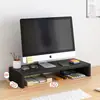 Suporte para computador de mesa, organizador de mesa de escritório, prateleira de armazenamento, suporte para monitor, base para elevar o monitor