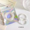 2 Cargando Mermaid Ji Línea Telefónica Anillo para el Cabello Niña Lindo Transparente Pequeño Fresco Colorido Cuerda para el Cabello Bolsa Láser Cuerda para el Cabello