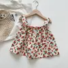 Conjunto de Niña 2026 Nueva Moda de Verano Estilo Coreano Cómodo y Elegante Lindo Short con Tirantes Conjunto de Dos Piezas