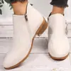 Novas botas de desejo transfronteiriças europeias e americanas para outono e inverno, sapatos femininos de tamanho grande, salto médio, tamanho 43 da Amazon, atacado de tamanho grande