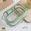 Bolsa de Caminhada para Bebê Bolsa Transparente de PVC Boneca de Algodão Display Bolsa de Cosméticos Bolsa de Pendurar à Prova de Poeira Bolsa de Cosméticos Portátil para Viagem