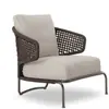 Sofá de Ratán para Exteriores, Sala de Estar en el Patio, Sillón Individual de Ratán para Ocio en Balcón Exterior, Sofá de Ratán, Mesa de Café, Juego de Muebles de Tres Piezas