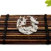 Horquilla Zhongxing New Lotus grulla 35 * 40 mm material corona para el cabello borla colgante accesorios de joyería diy