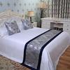 Bandera de Cama, Toalla de Mesita de Noche, Ropa de Cama de Hotel, Lujo de Hotel B&B Algodón y Lino Cama con Manta de Cama de Lujo Accesible, Alfombrilla Cubre Cama, Shihua